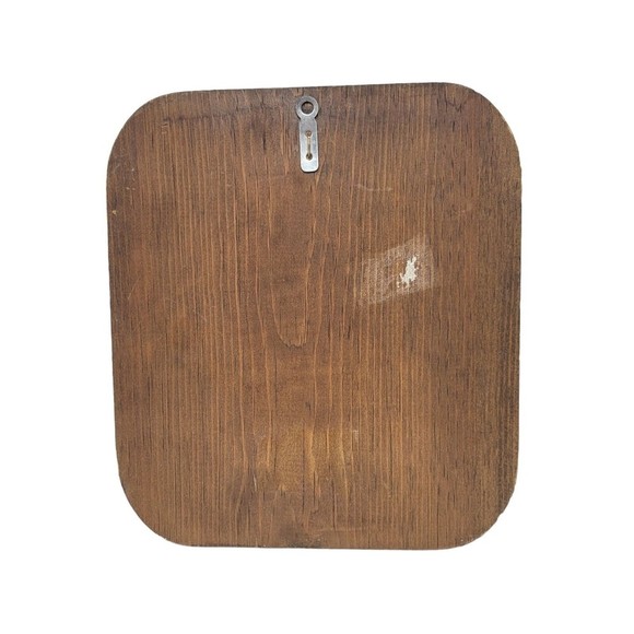 Vintage 70's Retro Hammered Nail Art Wooden Plaque Floral Bouquet Wall Decor 3D - Picture 2 of 6